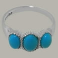 thumbnail image 4 of LBG British Made 10k White Gold Natural Turquoise Womens Statement Ring - 33 size options - Size 6.75, 4 of 7
