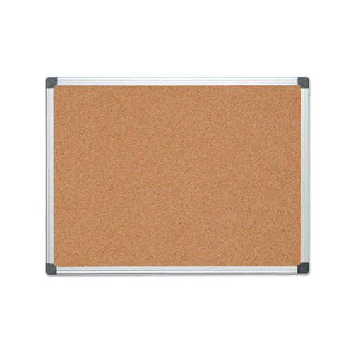 Value Cork Bulletin Board with Aluminum Frame 36 x 48, Natural