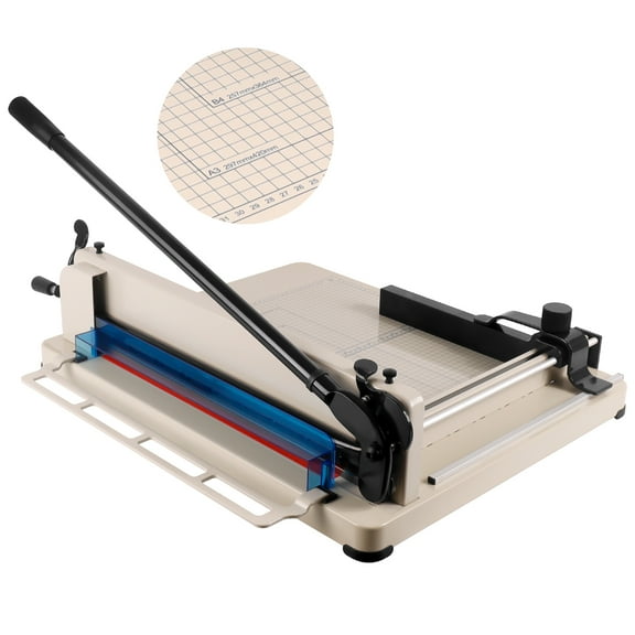 17 Inch A3 Heavy Duty Paper Cutter, 400 Sheet Capacity Guillotine Paper Cutter with Double Safety Protection, Sturdy Steel Construction for Factory, Printing Shops and Offices
