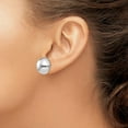 thumbnail image 3 of 14k White Gold 16mm Half Ball Post Earrings, 3 of 4