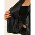 thumbnail image 6 of MODA NOVA Juniors Notched Lapel Zipper PU Faux Leather Motorcycle Jacket, 6 of 6