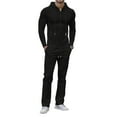 thumbnail image 5 of ibiyuan Sweat Suits Men 2 Piece Autumn Winter Casual Outfits Hoodie Pullover Tops Sweatsuit Pants Tracksuits Sportwear Set,Black, 5 of 5