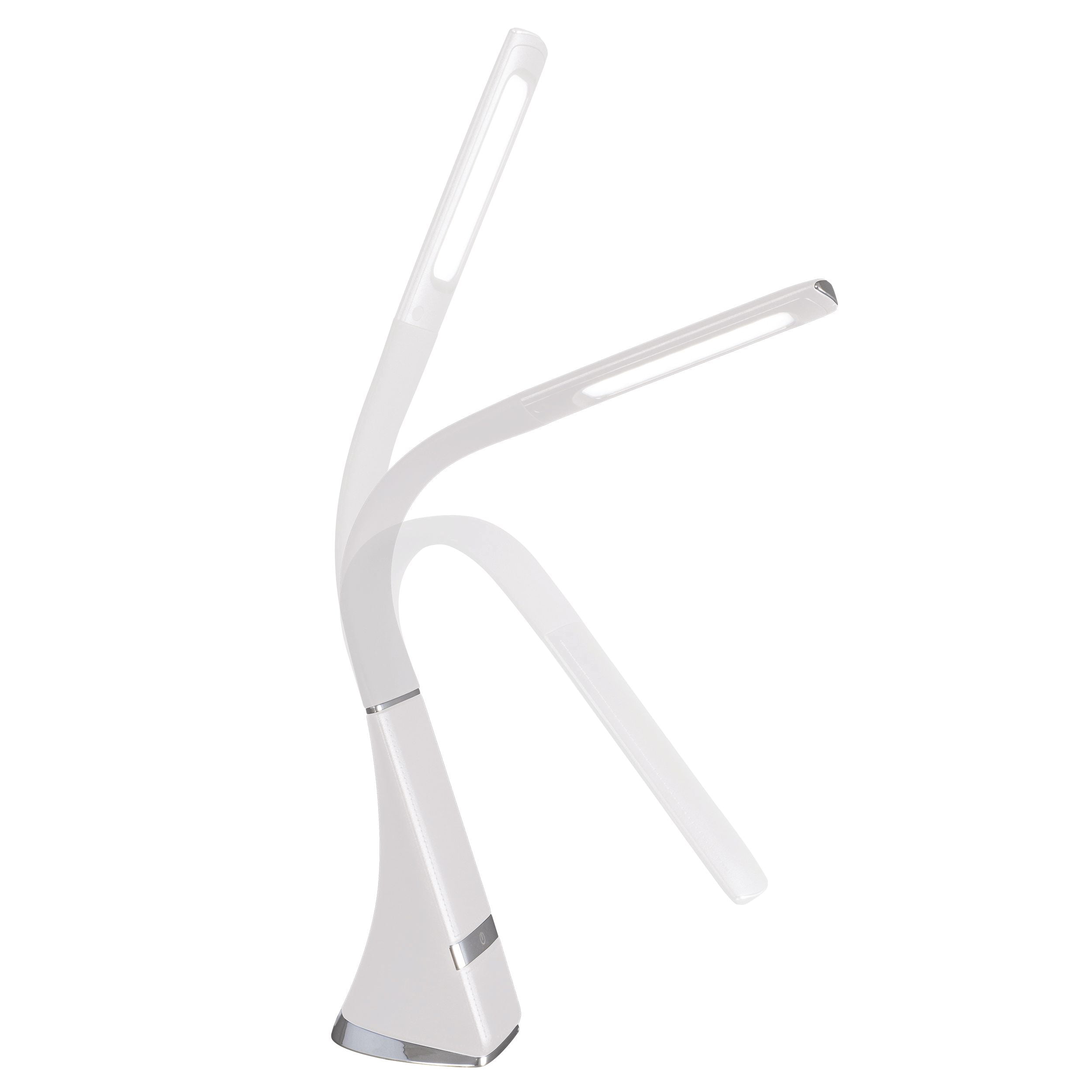 OttLite Wellness Series® Recharge LED Desk Lamp, White, Leather Look