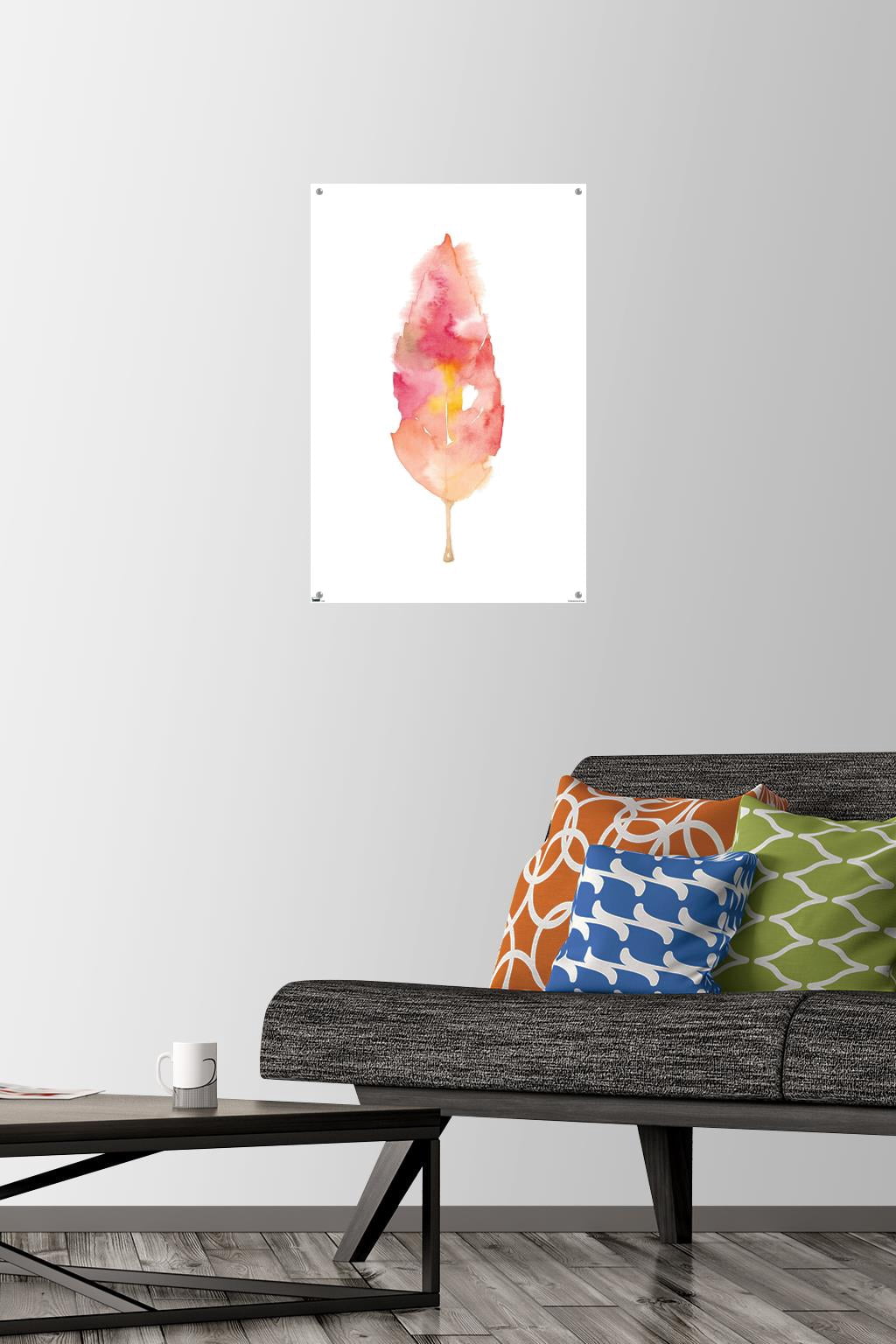 Seasonal Leaf Wall Poster with Push Pins, 14.725" x 22.375"