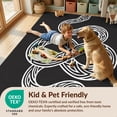 thumbnail image 4 of Design&I 4'x6' Washable Area Rug Snag-Free Skid-Resistant Medium Minimalist Serpent With Clean Modern Accents Snake Animal Print Playful for Home Office, Under Desk, 4 of 7