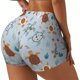 thumbnail image 1 of Balery Sea Turtle Pantalones cortos de entrenamiento estampados para mujer, sin costuras, ajustados, para gimnasio, yoga, correr, deportes, ejercicio activo, fitness.-Large, 1 of 8