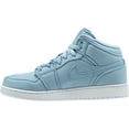 thumbnail image 2 of Air Jordan 1 Mid BG Big Kid's Shoes Ice Blue/Ice Blue/White 554725-425, 2 of 7