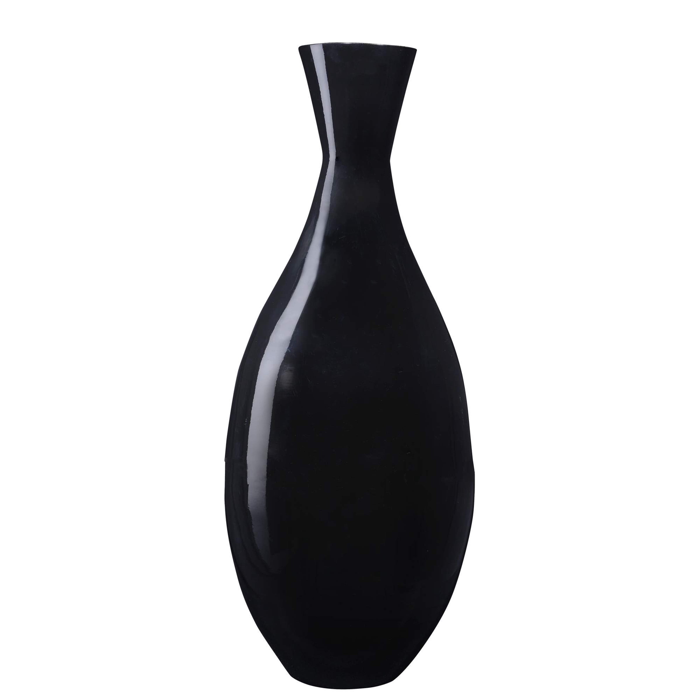 Villacera Handcrafted 24-Inch-Tall Sustainable Bamboo Floor Vase (Black)