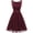 Wine, variant on Women Cocktail Prom Ballgown Vintage Dress Lace V Neck Sleeveless Fitted Knee Length Evening Party Elegant Formal Gown, Wine XXL