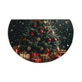 thumbnail image 2 of Uutvery Household Absorbent Nonslip Foot Mat Christmas Carpet Entrance Door Semicircle Mat Dirt Proof Bathroom Kitchen Decor Floor Mat for Home Shop Holiday Decor 23.62x19.69 Inch, 2 of 6