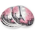 thumbnail image 3 of Eiffel Tower Pink Coasters Absorbent Moisture Non-Slip Drink Coaster Ceramic Stone with Cork Base Desktop Protection Prevent Furniture Damage 2PCS Home Decor, 3 of 6