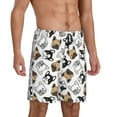 thumbnail image 3 of Rocae French Bulldog3 for Men's Soft Sleep Pajama Shorts, Waistband and Pockets, 3 of 9