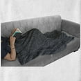 thumbnail image 6 of Nautical Soft Flannel Fleece Blanket, Hand-Drawn Pattern with Coral Shell Seahorse and Underwater Creatures, Cozy Plush for Indoor and Outdoor Use, 60" x 80", Charcoal Grey and White, by Ambesonne, 6 of 6