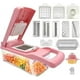 thumbnail image 1 of Cortador de verduras multifunción de 15 piezas (rosa) Cortador de verduras - Cortador de verduras Cortador de verduras manual - Cortador de verduras en cubos Tomate, papa, fruta, 1 of 4