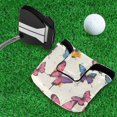 thumbnail image 5 of Haosy Vibrant Colorful Butterflies Golf Mallet Putter Cover Strong Magnetic Leather Golf Club Headcover Closure, 5 of 7
