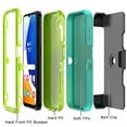 thumbnail image 5 of Xhy Samsung Galaxy A15 5G Case with Belt Clip Holster and Screen Protector Military Grade Heavy Duty Protection 3 in 1 Shockproof Armor Rugged Durable for Galaxy A15 5G Phone - Green+Yellow, 5 of 7