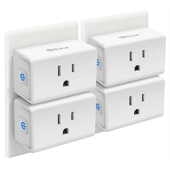 Kasa Smart Plug Mini 15A, Smart Home Wi-Fi Outlet Works with Alexa, Google Home & IFTTT, No Hub Required, UL Certified, 2.4G WiFi Only, 4-Pack(EP10P4) , White
