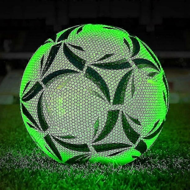Luminous Soccer Ball Reflective Night Glow Football Size 4 5 Pu Slip-resistant Balls Adult Child Training Futbol