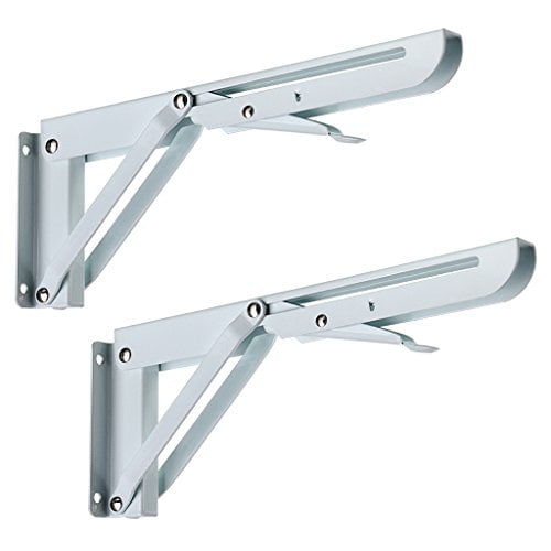 Sumnacon Sy Folding Shelf Brackets Heavy Duty White Metal Triangle Table Bench Bracket 10 Inch 2 Pcs Hinge Wall Mounted Max Load 132lb Com - Bench Wall Brackets Sumnacon Sy Folding Shelf Brackets Heavy Duty White Metal Triangle Table Bench Bracket 10 Inch 2 Pcs Hinge Wall Mounted Max Load 132lb Com - Bench Wall Brackets
