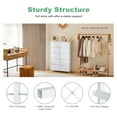thumbnail image 2 of CONCETTA Dresser for Bedroom with 10 Drawers, Tall Chest Organizer with Fabric Bins, Freestanding Storage Cabinet, White, 2 of 8