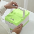 thumbnail image 6 of Hovilon Green Foldable Storage Box 9.84x6.77x5.75in, Durable Plastic Organizer Bin for Car Trunk Camping, Compact Household Container for Home Office, Portable Crate for Toys Books, 6 of 6