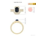 thumbnail image 4 of ANGARA Natural 1.05 Ct Sapphire Bridal Set with Diamond Accents in 14K Yellow Gold for Women (Size-7x5mm) | September Birthstone, Anniversary, Jewelry Gift for Women | Natural Sapphire Ring, 4 of 9