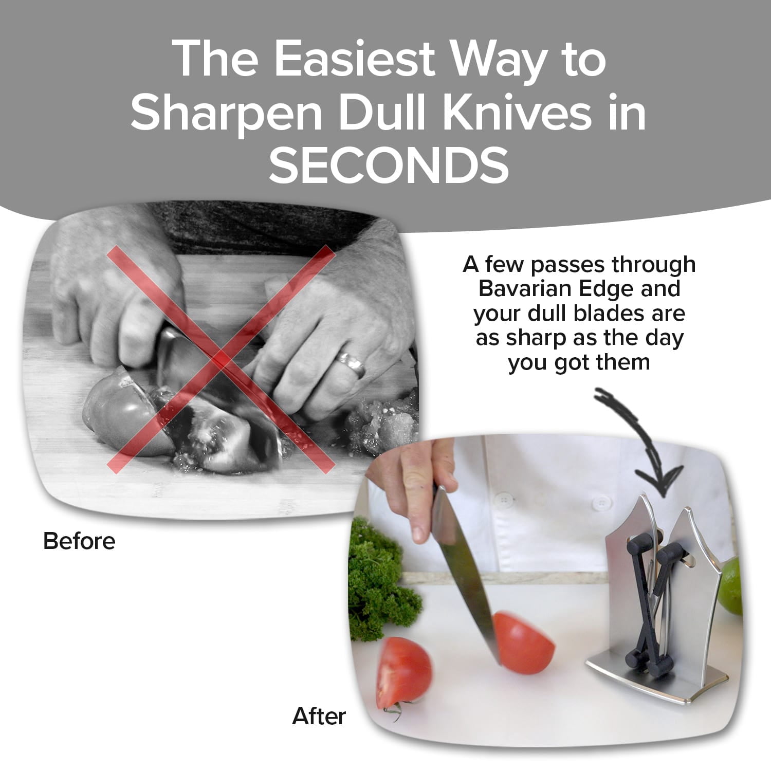 Official As Seen On TV Bavarian Edge Kitchen Knife Sharpener by BulbHead