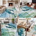 thumbnail image 5 of Coastal Turtle Area Rug 5x7 FT, Non Slip Bedroom Throw Carpet, Nautical Ocean Shells Seaweeds Starfish Washable Soft Floor Carpet Non-Shedding Rug for Dining Room Bedside Classroom Desk, 5 of 9