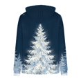 thumbnail image 5 of Womens Christmas Fleece Sweatshirts Hoodies Winter Long Sleeve Fuzzy Xmas Printed Warm Pullover Drawstring Blouse Loose Casual Oversized Fashion Vacation Gift Tops with Pockets Multicolor 24 XXL, 5 of 5