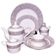 thumbnail image 1 of Vajilla Porcelana Fina 47 Piezas | Colección Platino, Servicio para 8 Personas | Platos, Tazas y Accesorios Elegantes | Ideal para Bodas, Aniversarios y Cenas Especiales, 1 of 8