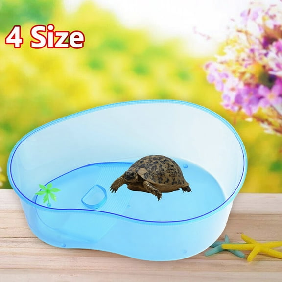 Meidiya Reptile Habitat,Turtle Habitat Terrapin Lake Reptile Aquarium Tank with Basking Platform