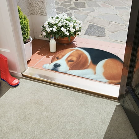 

3D Cute Pet Dog Themed Carpet Welcome Floor Doormat 34.25x15.74in Non Slip Floor Mat Summer Holiday Funny Novelty Door Mats Indoor Outdoor Decor