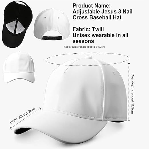 Unisex Jesus 3-Nail Cross Hat | Adjustable American Flag Christian Baseball Cap | Religious Casual Headwear（Camouflage 1 PCS）