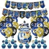 34Pcs/Set Rugby Football Birthday Party Supplies, Rams Los Decal Angeles Party Decorations Banner Set for Gift