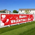 thumbnail image 2 of Happy Valentines Day Banner Decorations XtraLarge Size 20x118 Inch Valentine Yard Banner for Party Decor Red Heart Romantic Happy Valentine's Day Backdrop Poster Hanging Outdoor Gate Fence Door Wall, 2 of 8