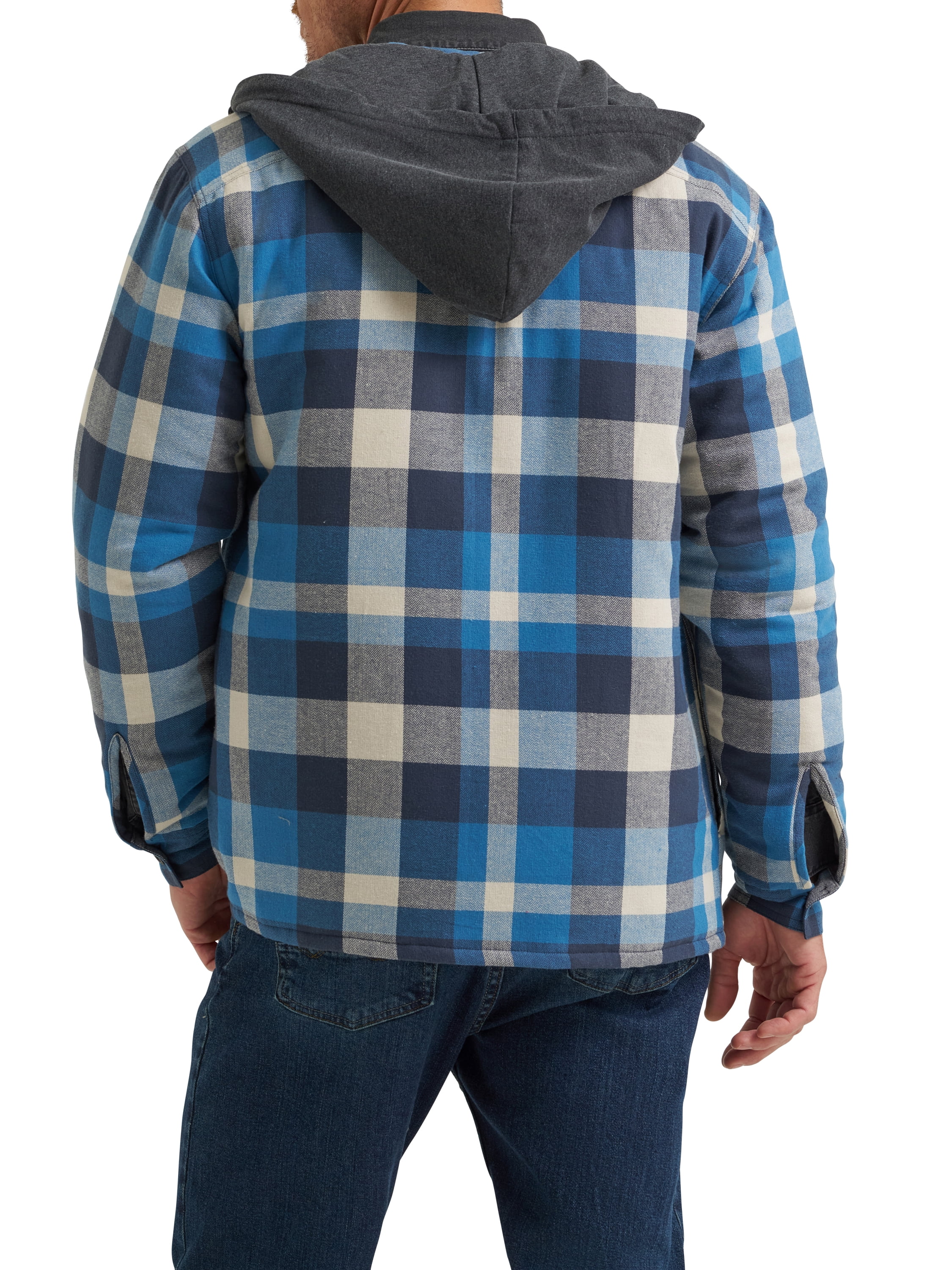 Wrangler® Men's and Big Men's Heavyweight Hooded Shirt Jacket, Sizes S-5XL