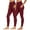 Wine, variant on VKOYWKM 2 Pack Leggings for Women Elastic High Waisted Yoga Leggings Solid Color Stretchy Workout Legging Slim Fit Athlertic Pants with Pockets Size M Gray