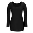 thumbnail image 4 of Dresses For Women Sevevn Womens Summer Dresses Square Neck Short Sleeve Ribbed Knit Slim Fitted Basic Bodycon Mini Pencil Dress, 4 of 8