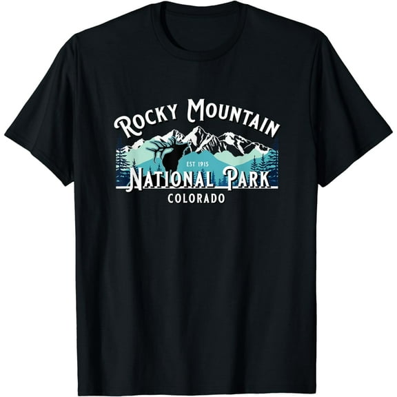 Vintage Rocky Mountain National Park Colorado Souvenir T-Shirt