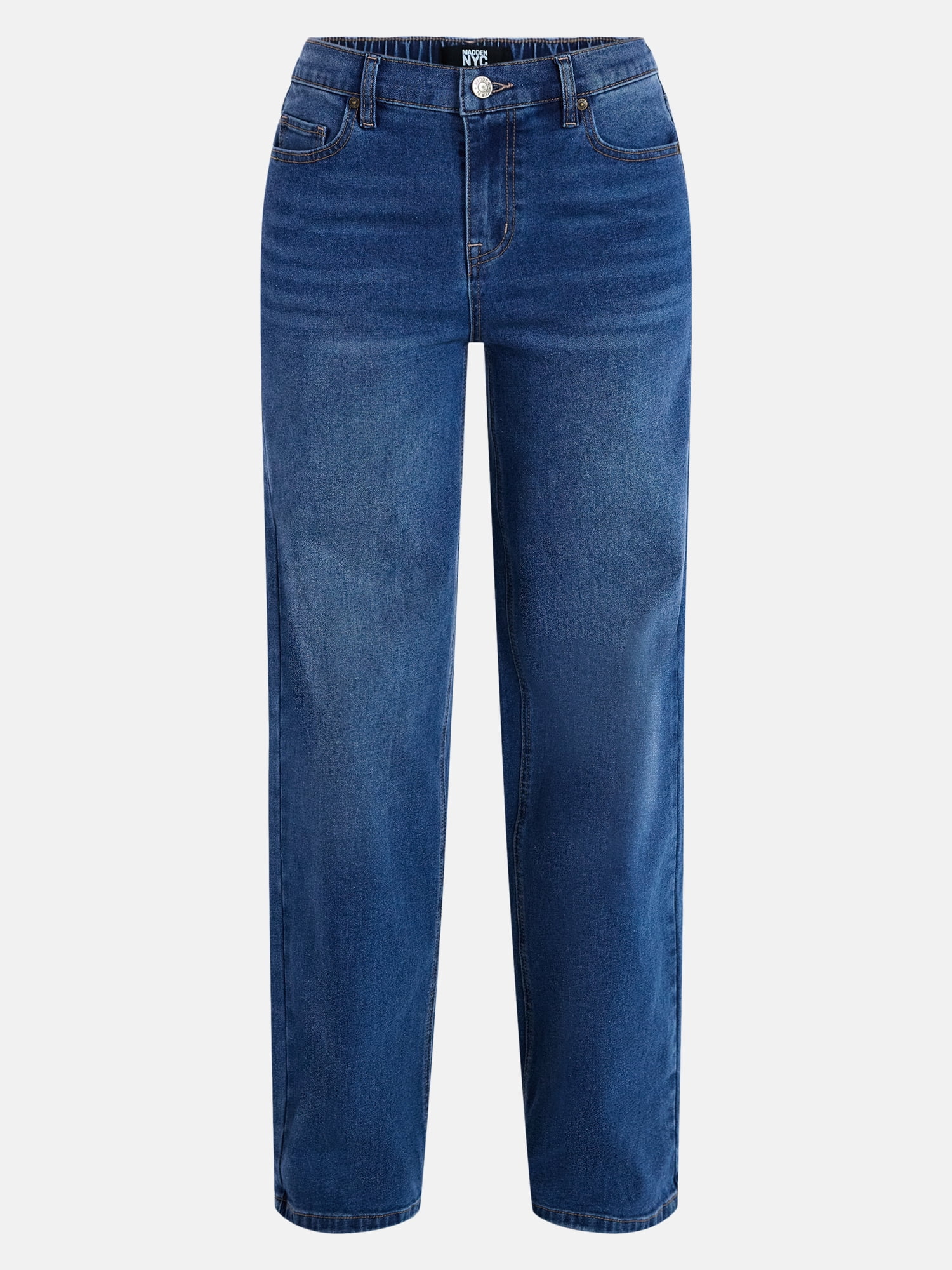 Madden NYC Women’s Ultra 90’s Straight Leg Jeans, 32” Inseam, Sizes XXS-XXL