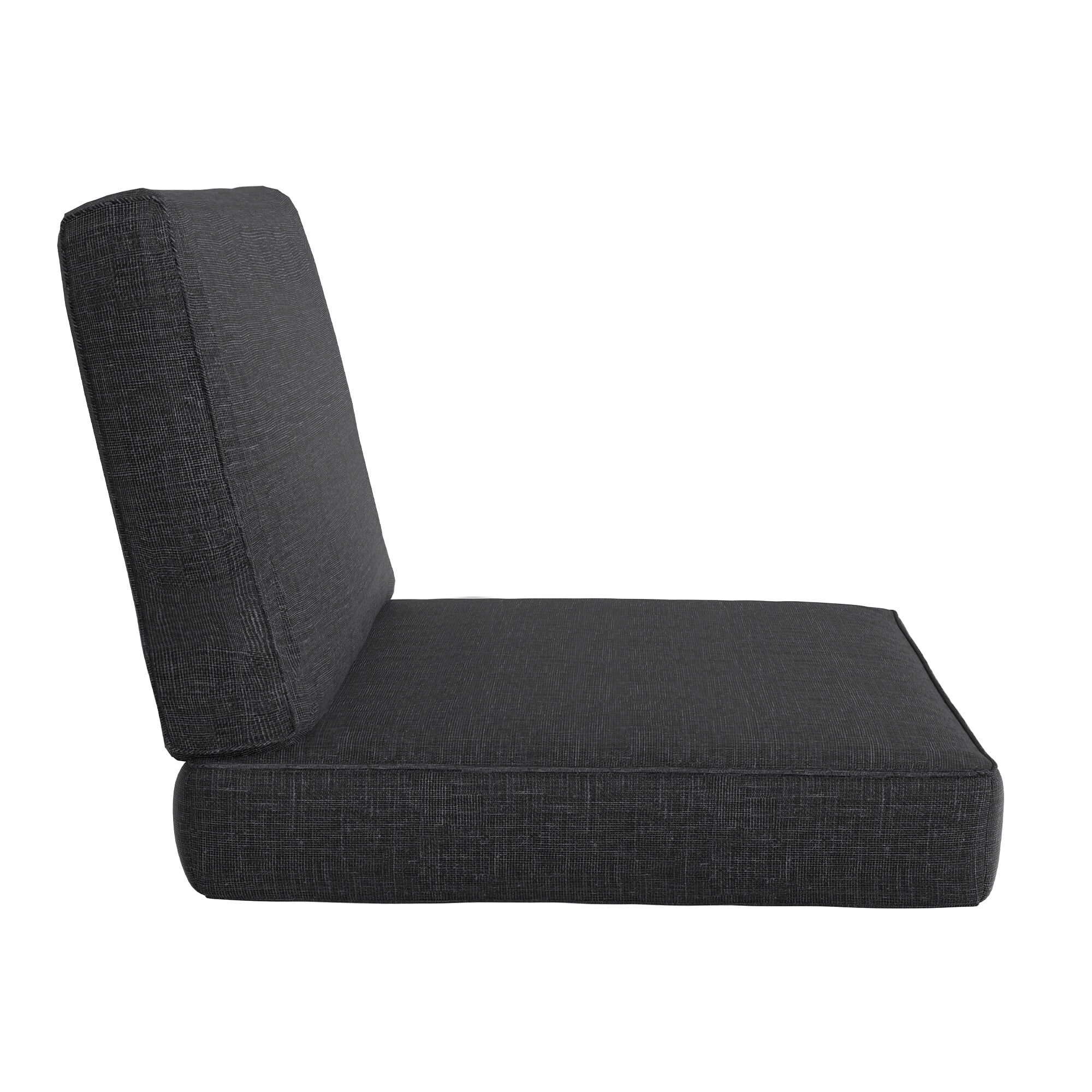 UIXE Outdoor Deep Seat Cushion Set, Patio Furniture Cushions & Back Pad, Water-Resistant Sectional Sofa Cushions for Bistro Chair - Gray
