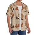 thumbnail image 4 of Honeii 's Cartoon Squirrel for men's short-sleeved button-up collared shirt featuring a pocket, perfect for beach vacations, and travel adventures., 4 of 5