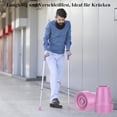 thumbnail image 2 of 4 Pack Replacement Rubber Cane Tips 3/4 Inch Heavy Duty Rubber Crutch Tips Non Slip Walker Tips for Walkers Commodes Shower Chairs Canes Leg (Pink), 2 of 9