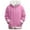 Pink, variant on Women's Sweatshirt Thicken Fleece Fall Drawstring Sweatshirt win Fluffy Trim Pink L