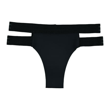 

Womens Underwear Packs Thong Cotton Seductive Trackless Yoga Fitness Panties 3 Pack