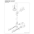 thumbnail image 3 of Kingston Brass CCK2137 Vintage Wall Mount Shower Combo, Brushed Brass, 3 of 4