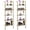 Golden 2 Pack, variant on 2pcs Set 5-Shelf Stepped Bookshelf White Marble Modern Bookshelf Open High Wall Mounted Bookshelf Upright Tilting Wall Shelf Industrial Decoration, Utility Racks