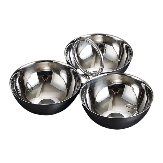 Cuencos de acero inoxidable para servir aperitivos, bandejas para servir comida, platos versátiles para aperitivos, fruteros para bares, barbacoas, Plata