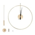 thumbnail image 4 of Classical Large Decorative Wall Clock with Pendulum, Modern Non-Ticking Silent Metal Wall Clocks for Living Room, Bedroom, Study, Office, 23.6" (Gold), 4 of 18