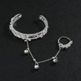 thumbnail image 2 of Pulsera de anillo de mujer Moda: Brazalete simple Pulsera de mano Joyería Pulsera de dedo, 2 of 3